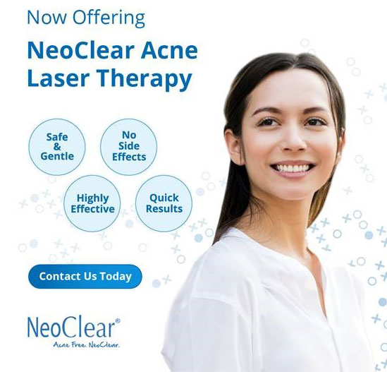 NeoClear by Aerolase acne therapy is the perfect solution for all ages and all skin types who suffer from all severities of acne